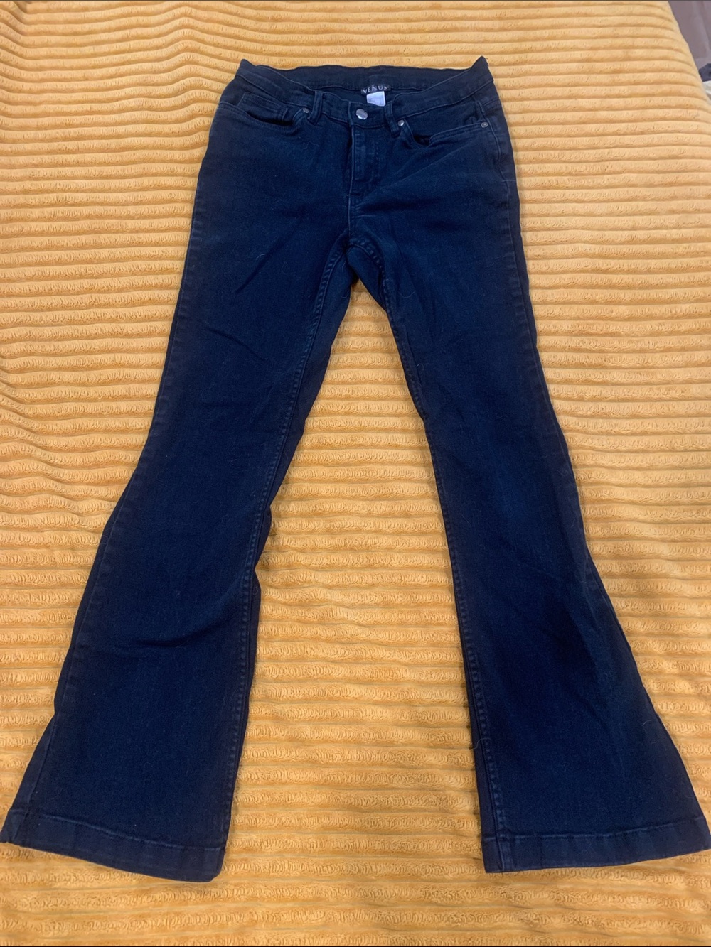 VENUS Black Flare Jeans Wide Leg